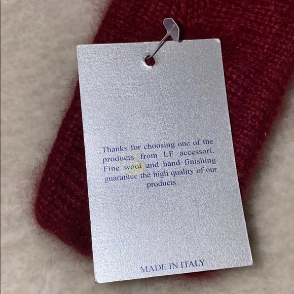 LF Accessori burgundy Made in Italy wool knit headband - Picture 7 of 7